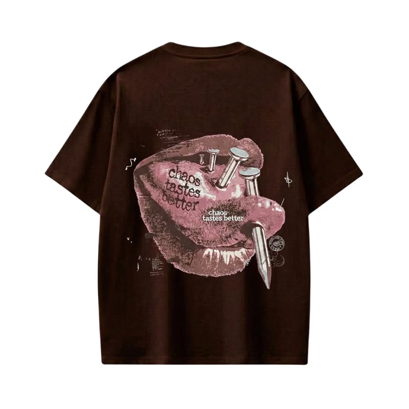 Chaos Be Autyst Brown T-Shirt Back