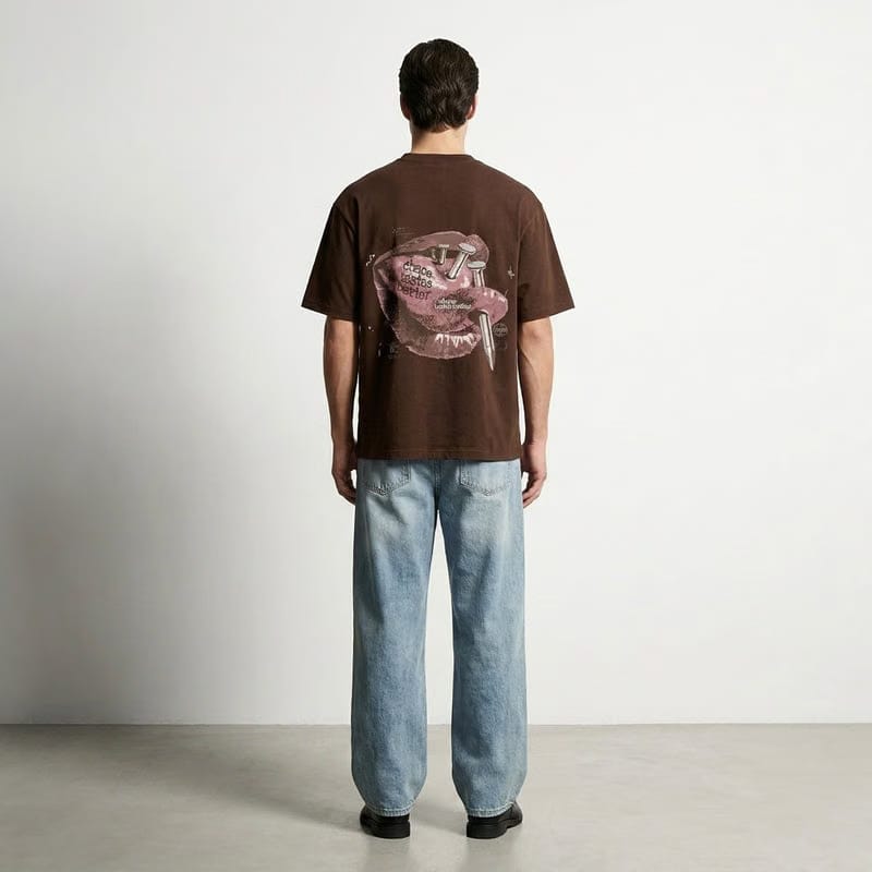 Chaos Be Autyst Brown T-Shirt Back