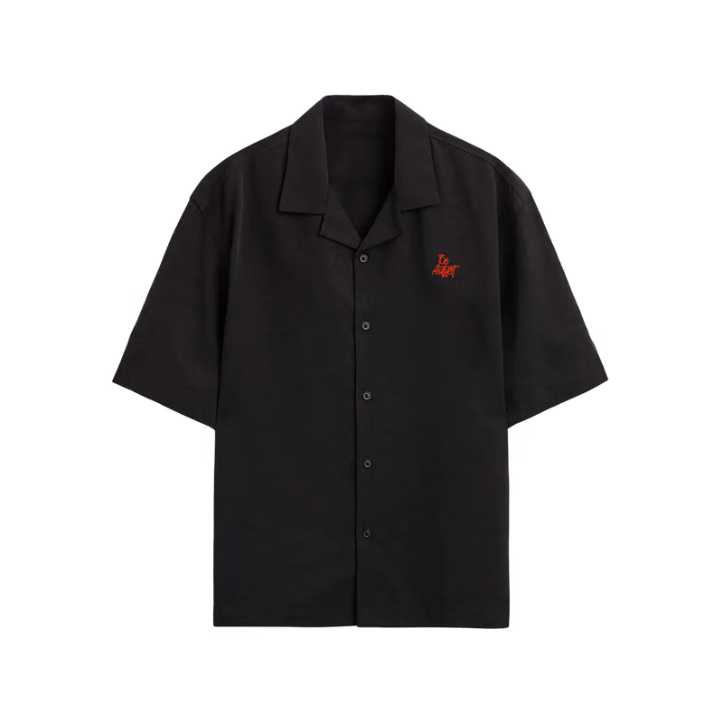 Minimal Fucks Be Autyst Black Bowling Shirt