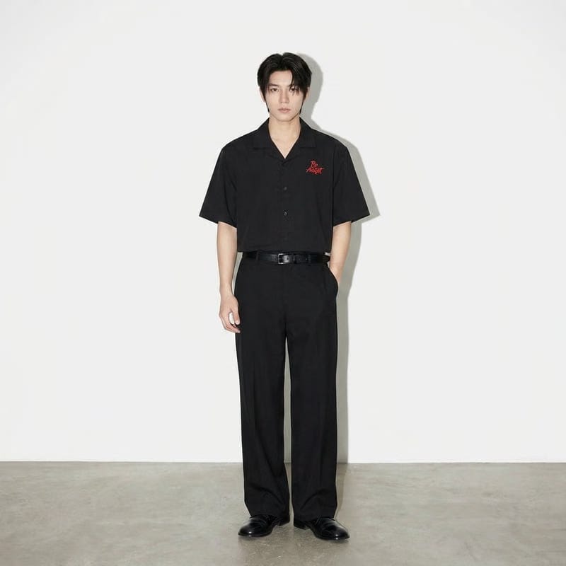 Minimal Fucks Be Autyst Black Bowling Shirt