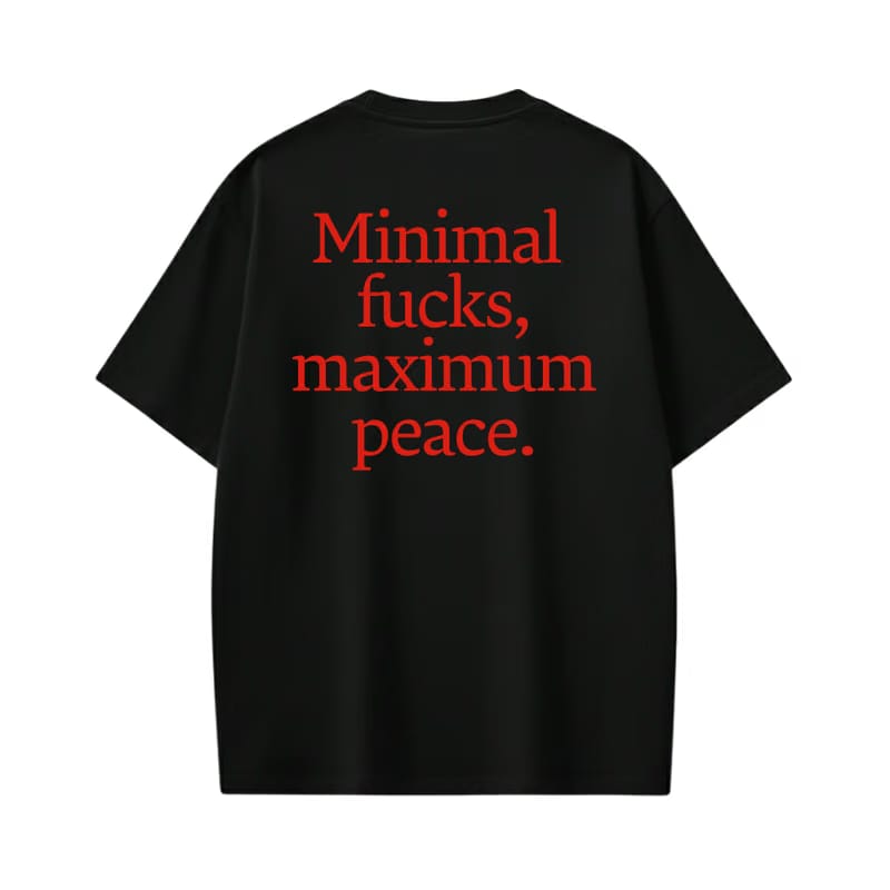 Minimal Fucks Be Autyst Black T-Shirt