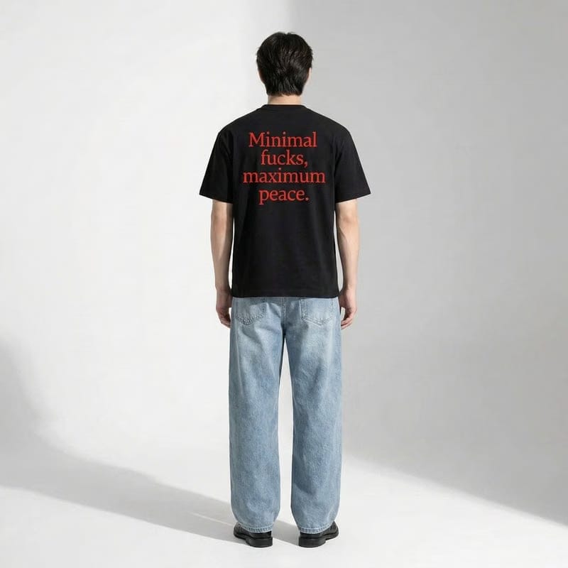 Minimal Fucks Be Autyst Black T-Shirt
