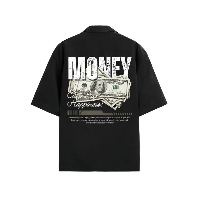 Money Can Buy Happiness Be Autyst Black Bowling Shirt