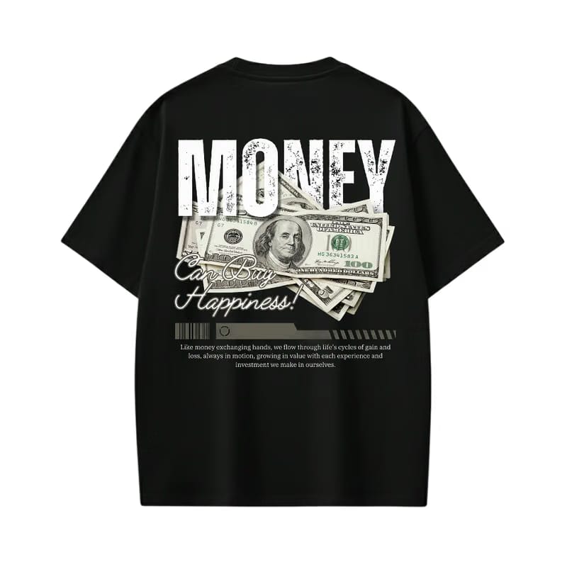 Money Can Buy Happiness Be Autyst Black T-Shirt