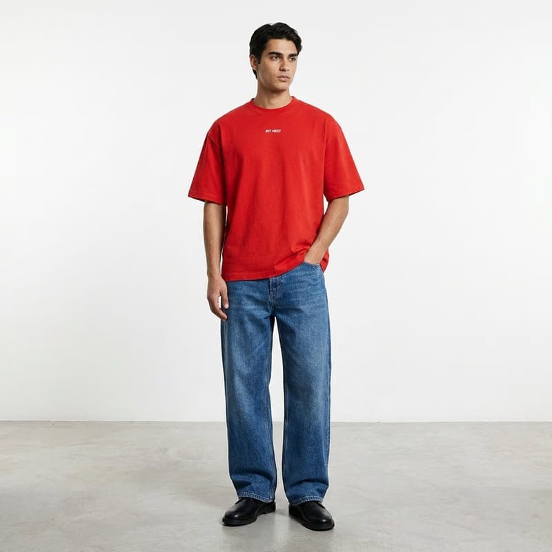 Wavy Hot Mess Be Autyst Red T-Shirt