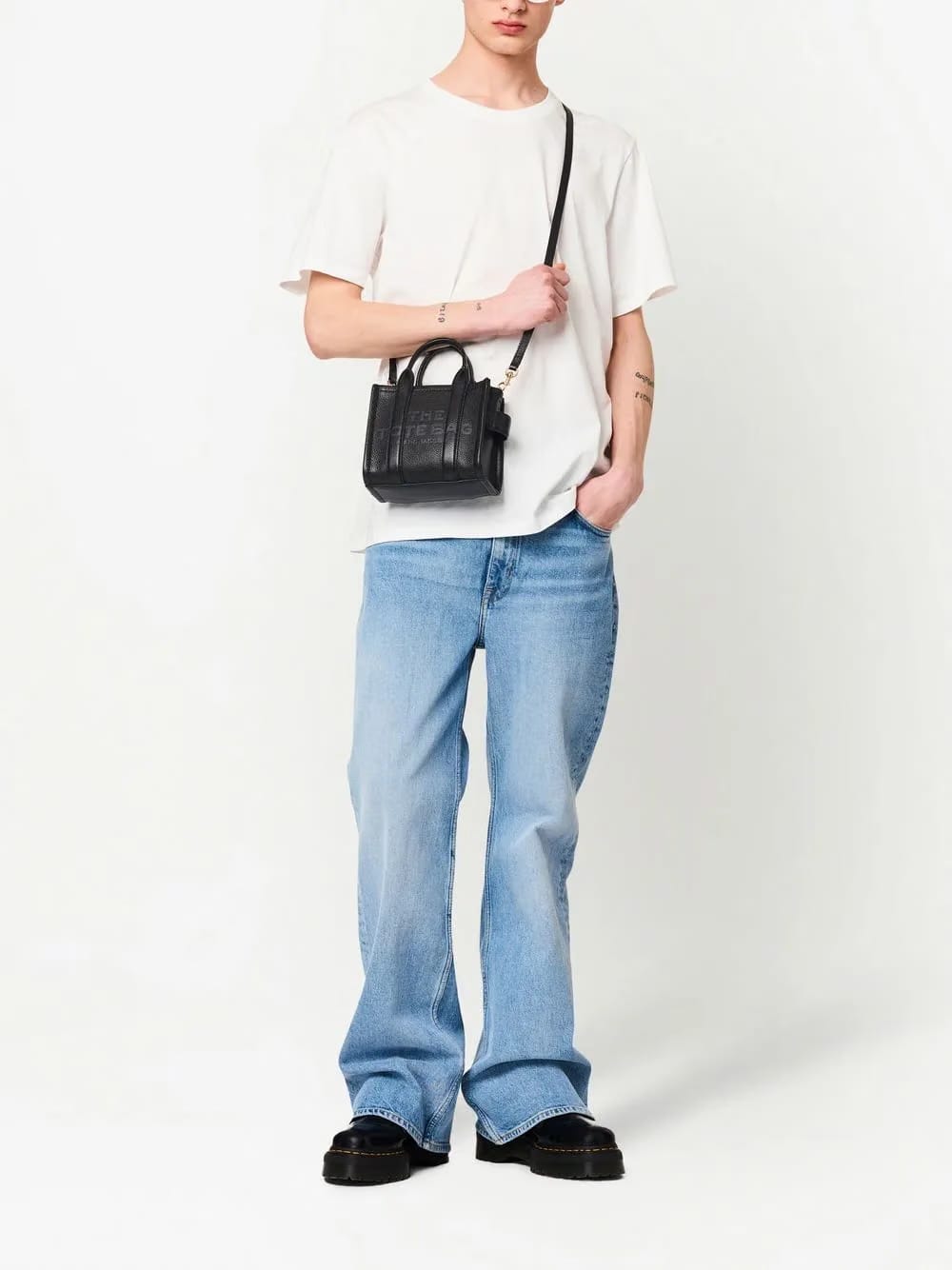 Marc Jacobs The Leather Micro Tote Bag Pool