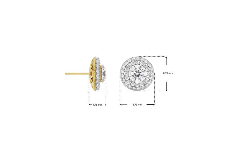 0 25 CT Double Halo Detachable Lab Diamond Studs_in-stock