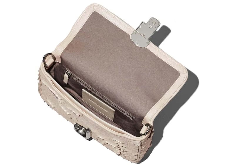 Marc Jacobs The Sequin J Marc Shoulder Bag Cream/Silver