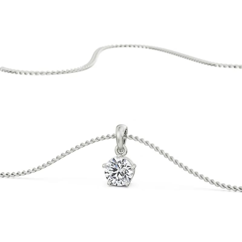 0 5 CT Bright Round Lab Diamond Pendant_in-stock
