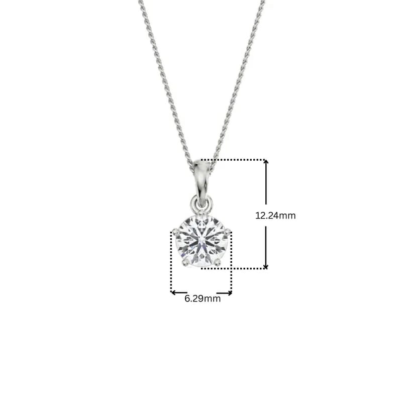 0 5 CT Bright Round Lab Diamond Pendant_in-stock