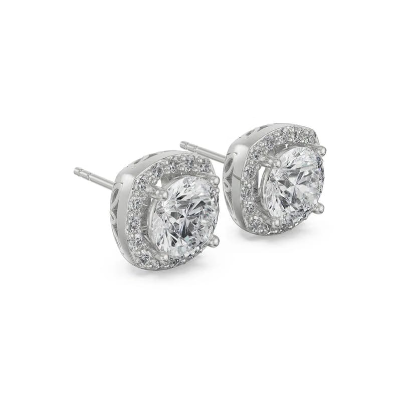 0 5 CT Halo Cushion Cut Lab Grown Diamond Studs_in-stock