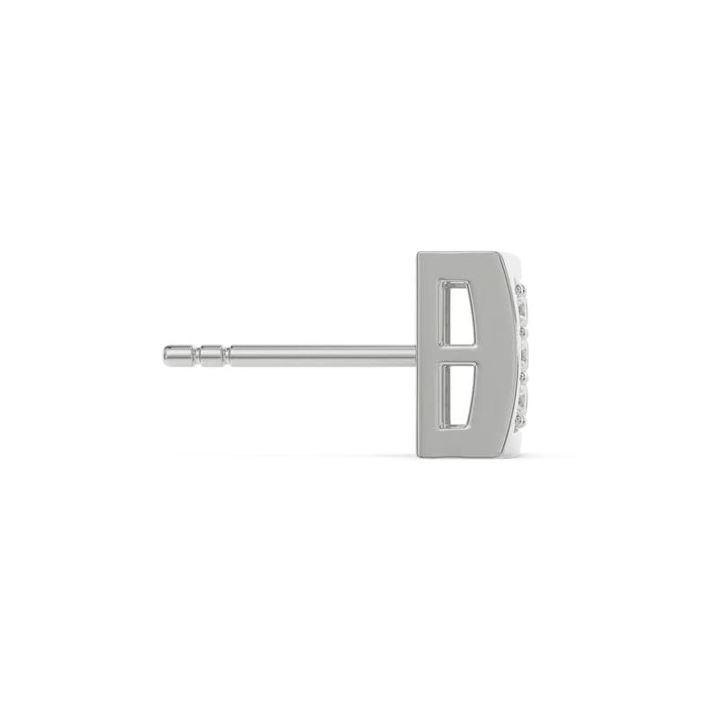 0.1 CT Round Lab Grown Diamond Solitaire Studs for Men