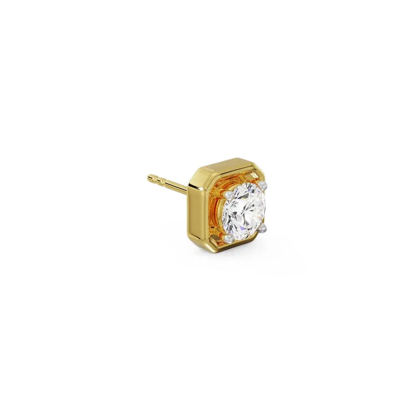 0.25 CT Round Halo Lab Grown Diamond Men Stud