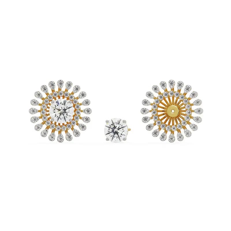 0.25 CT Sunflower Detachable Lab Diamond Studs