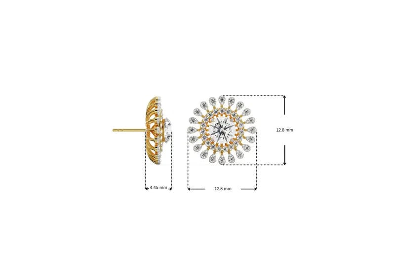 0.25 CT Sunflower Detachable Lab Diamond Studs
