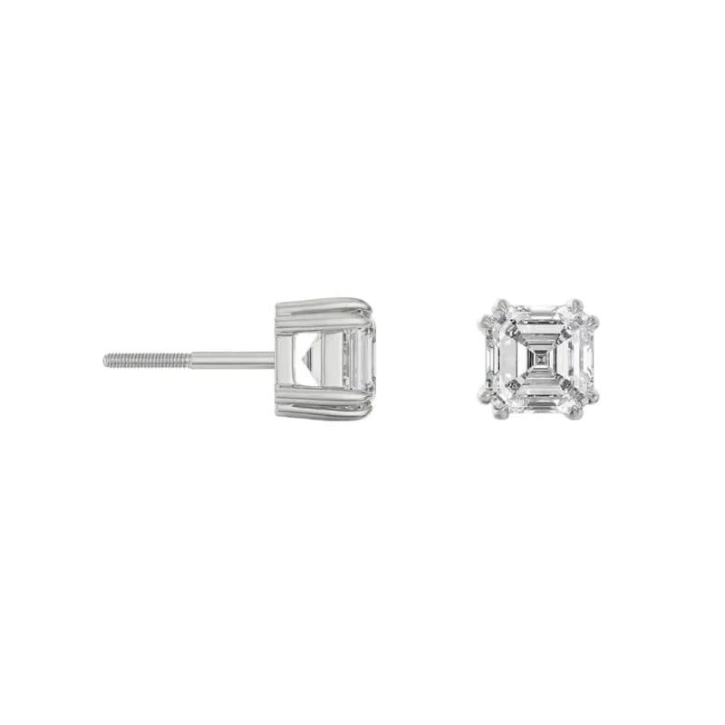 0.5 CT Asscher Lab Grown Diamond Studs