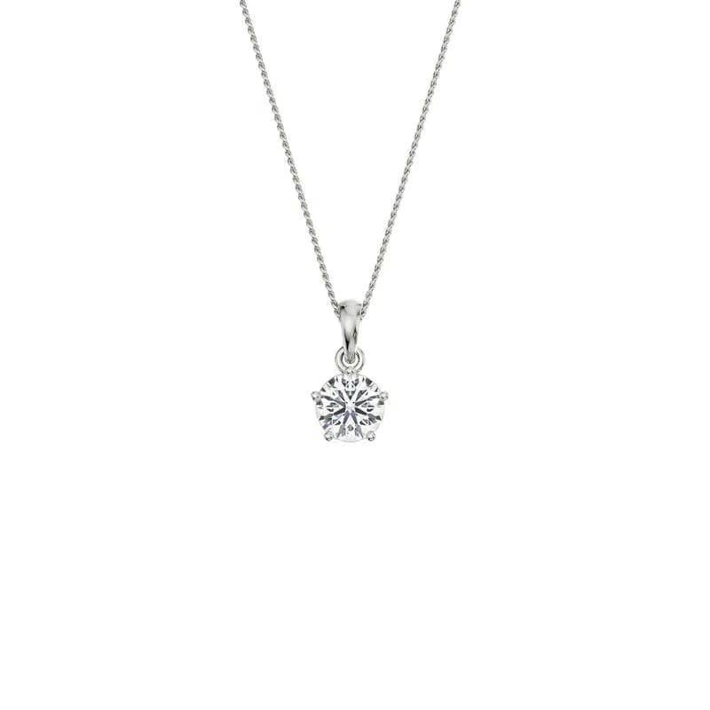 0.5 CT Bright Round Lab Diamond Pendant 9KT