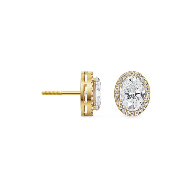 0.5 CT Celestial Halo Lab Grown Diamond Studs
