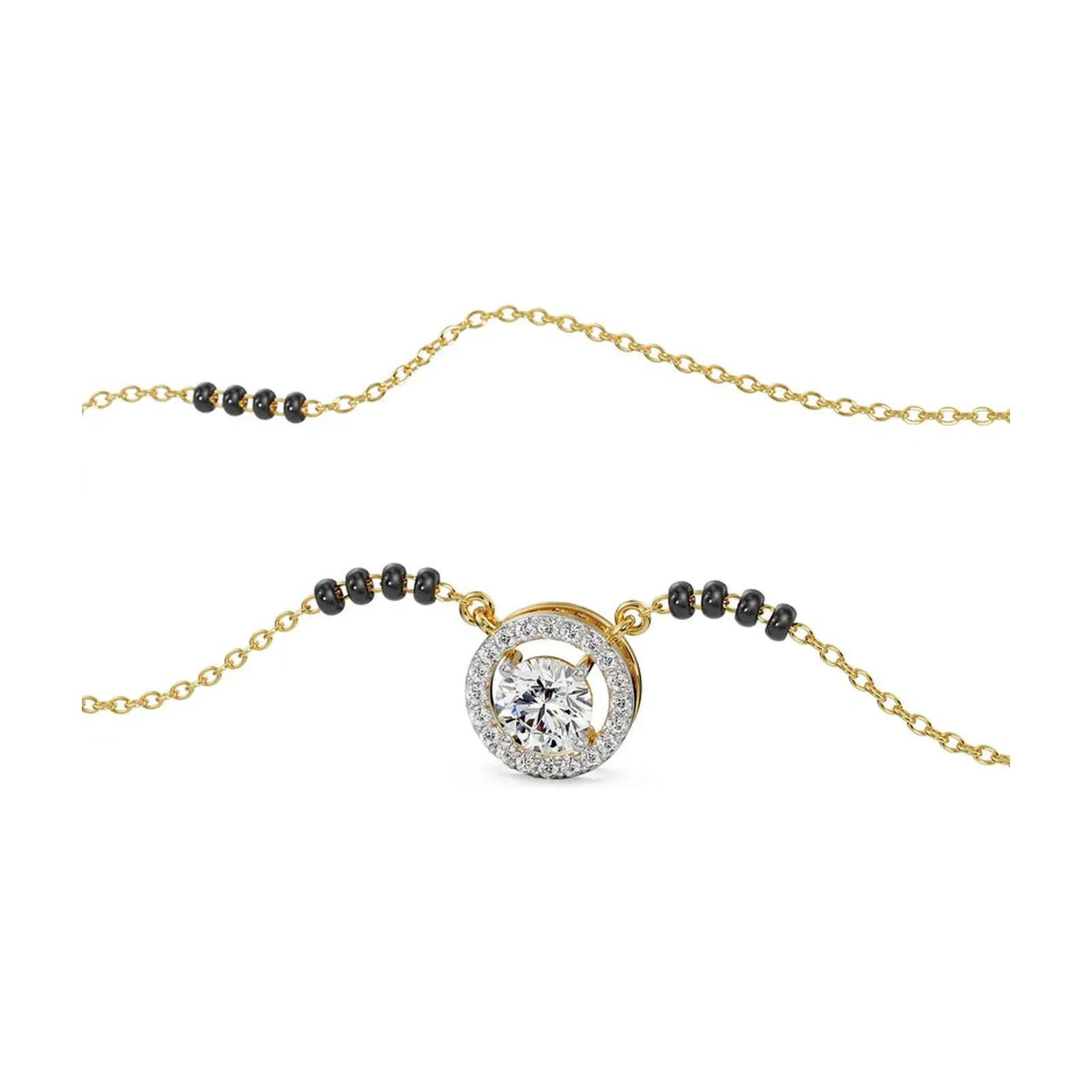 0.5 CT Halo Diamond Mangalsutra_in_stock