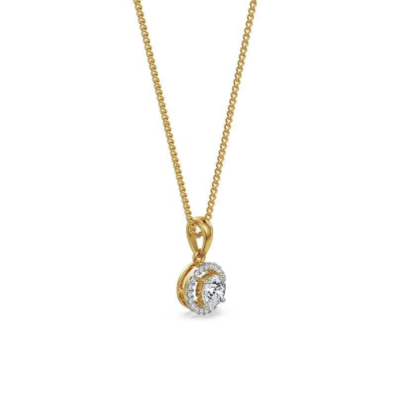 0.5 CT Halo Lab Grown Diamond Pendant