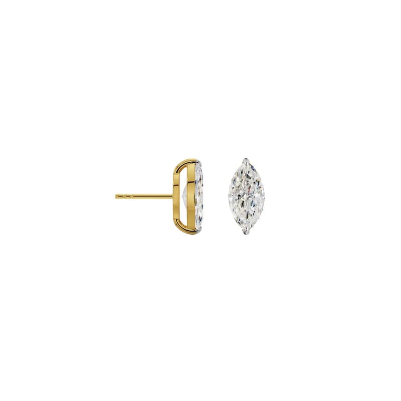 0.5 CT Marquise Lab Grown Diamond Pendant Set