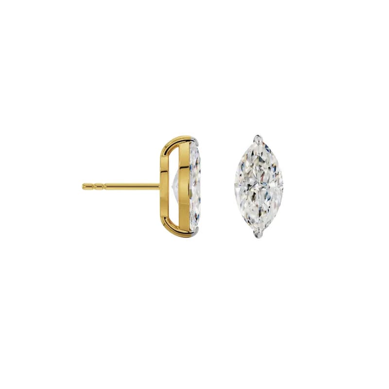 0.5 CT Marquise Lab Grown Diamond Studs