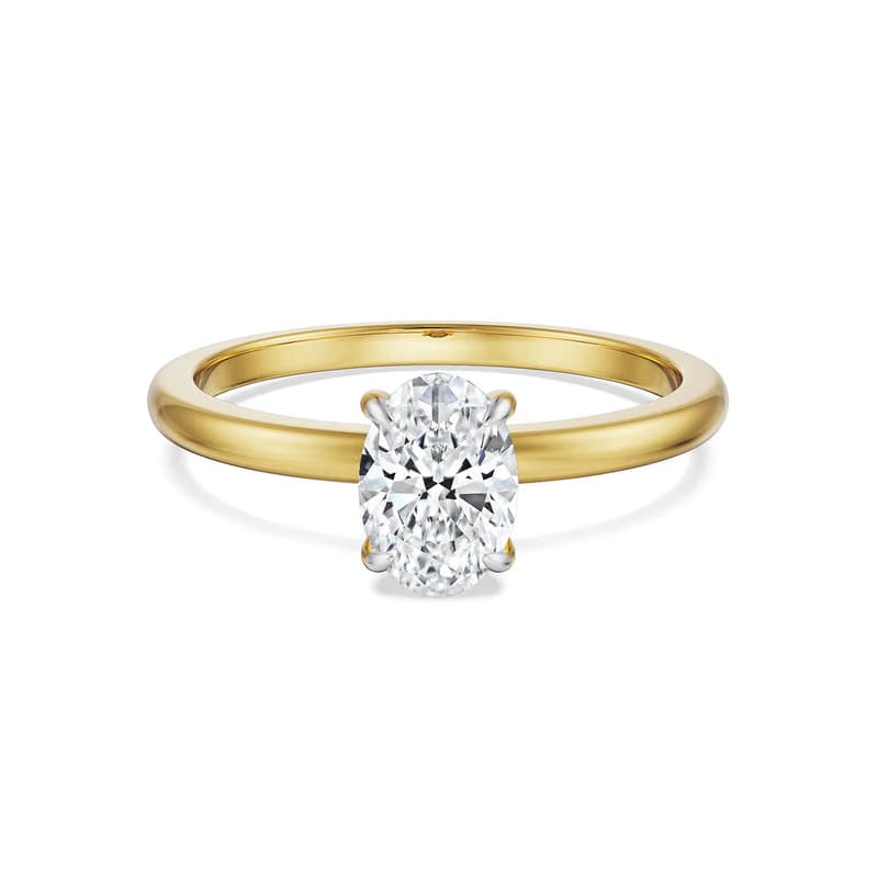 0.5 CT Oval Lab Diamond Engagement Ring