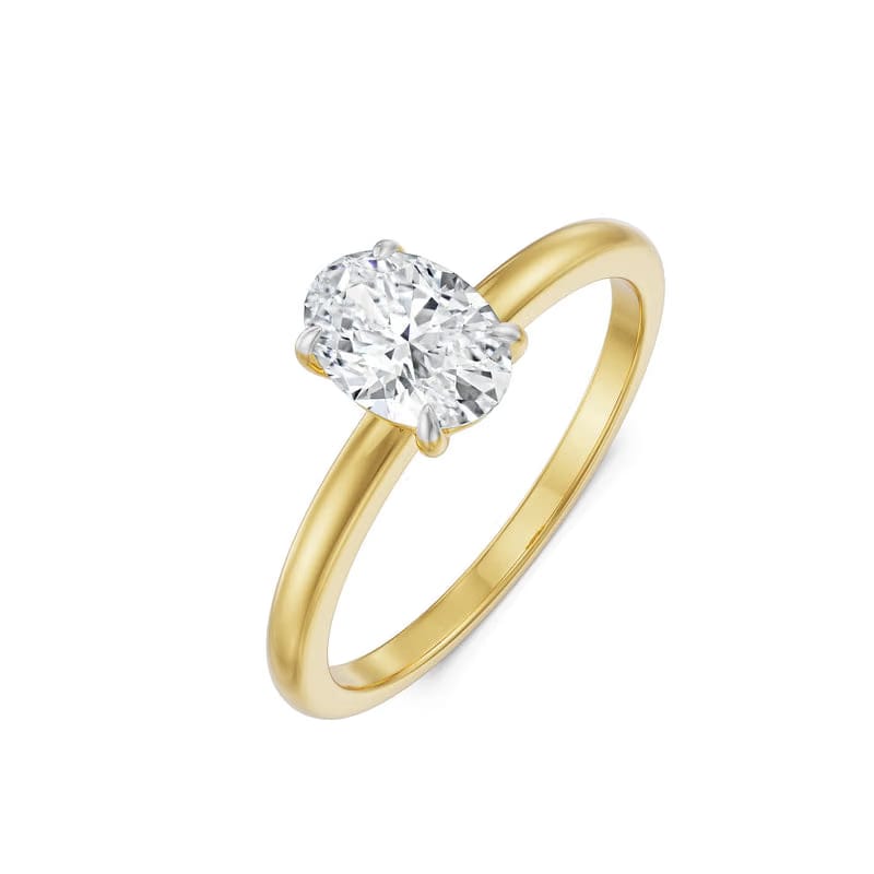 0.5 CT Oval Lab Diamond Engagement Ring