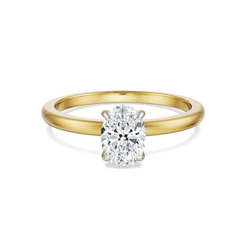 0.5 CT Oval Lab Diamond Engagement Ring 9KT