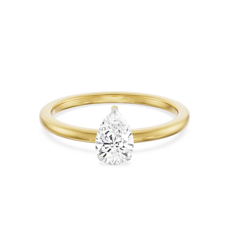 0.5 CT Pear Lab Diamond Engagement Ring 9KT