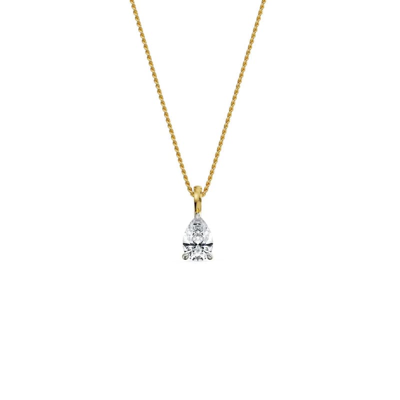 0.5 CT Pear Lab Grown Diamond Solitaire Pendant