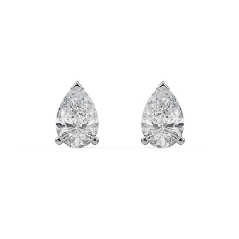 0.5 CT Pear Solitaire Lab Grown Diamond Studs