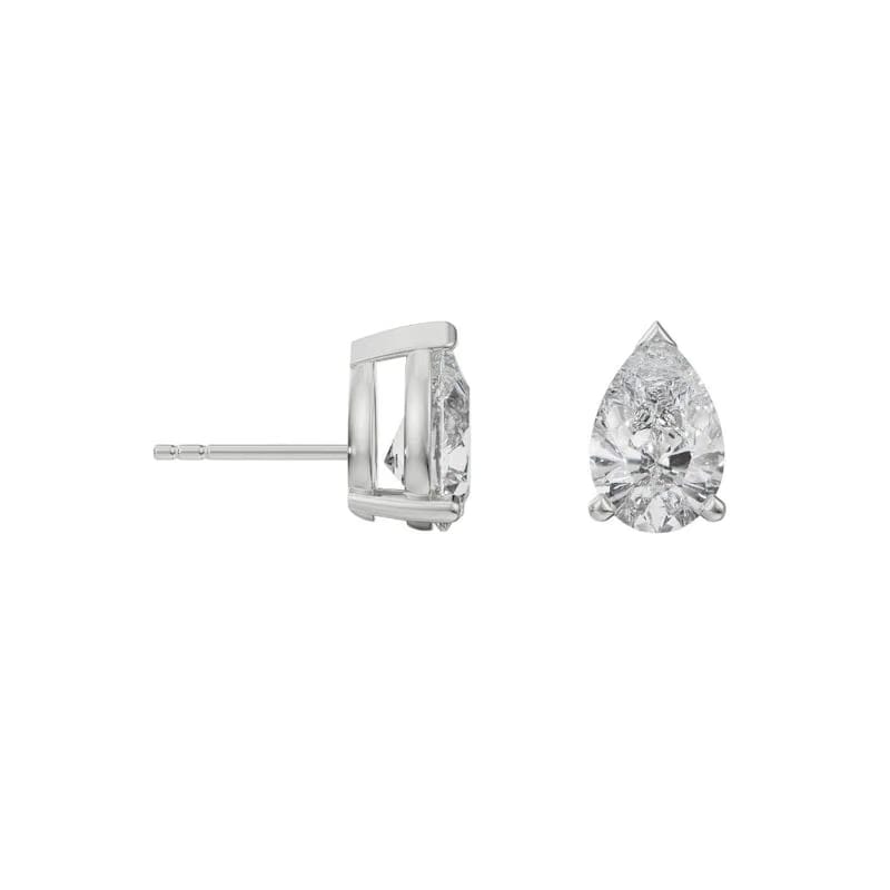 0.5 CT Pear Solitaire Lab Grown Diamond Studs 9KT