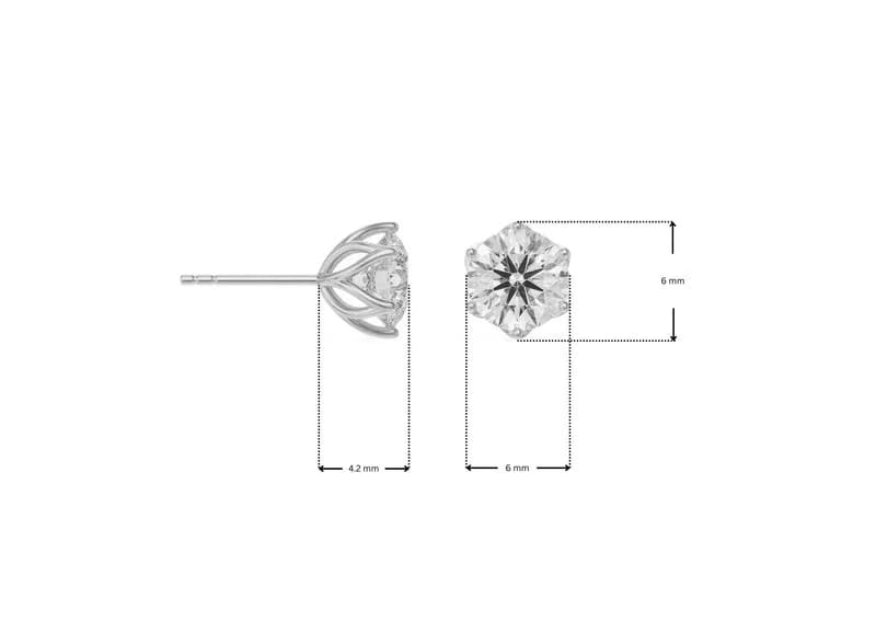 0.5 CT Petal Lab Grown Diamond Solitaire Studs