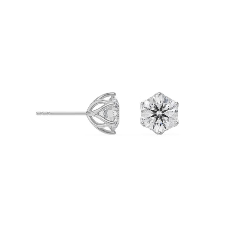 0.5 CT Petal Lab Grown Diamond Solitaire Studs 9KT