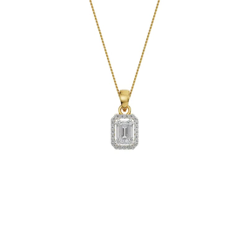 0.5 CT Picasa Emerald Lab Diamond Pendant