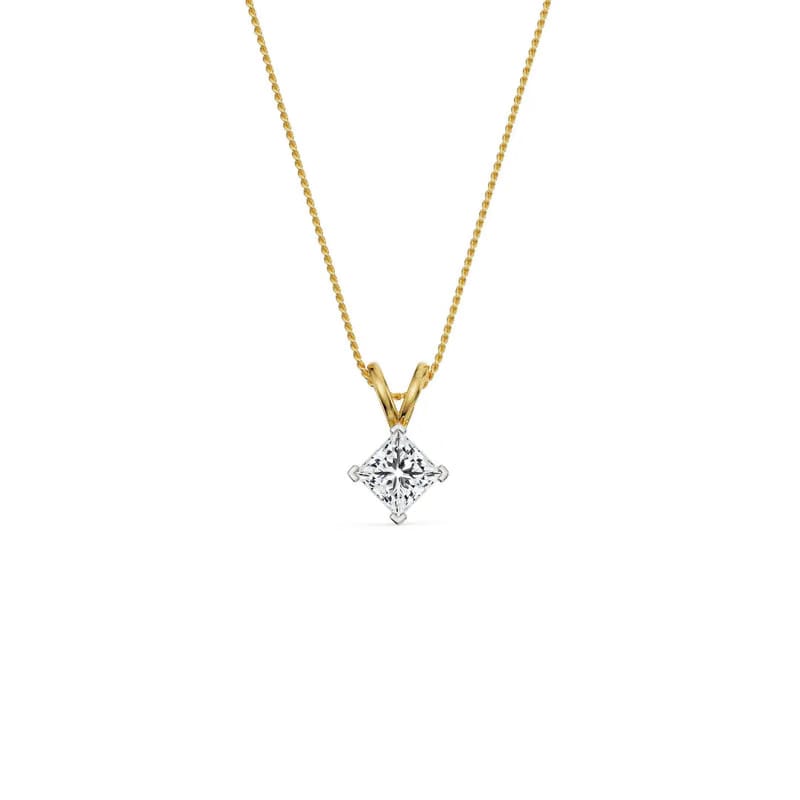 0.5 CT Princess Lab Grown Diamond Pendant 9KT