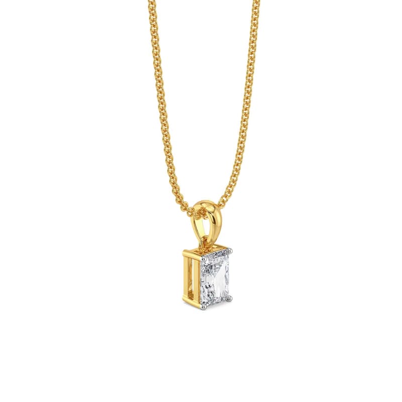 0.5 CT Radiant Lab Grown Diamond Soliratire Pendant