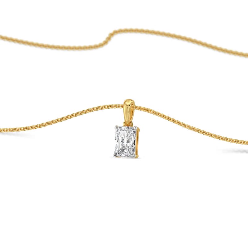 0.5 CT Radiant Lab Grown Diamond Soliratire Pendant