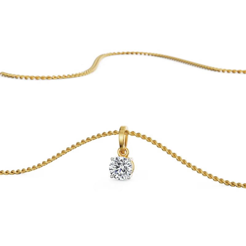 0.5 CT Round Lab Grown Diamond Solitaire Pendant