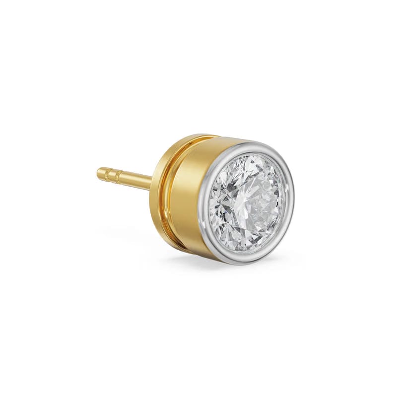 0.5 CT Round Lab Grown Diamond Solitaire Studs for Men 9KT
