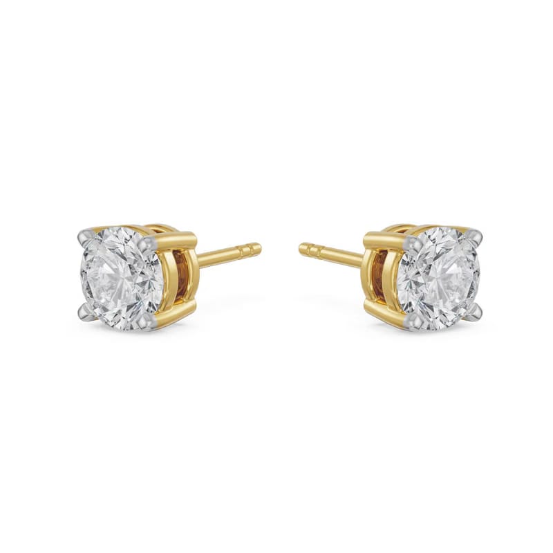 0.5 CT Round Solitaire Lab Grown Diamond Pendant Set