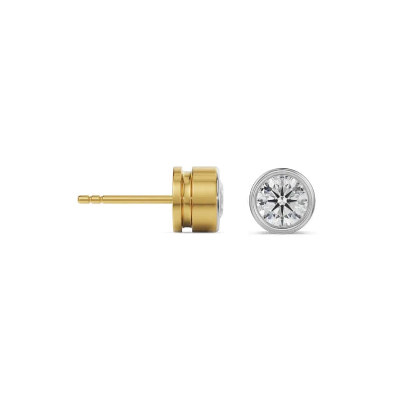 0.5 CT Solid Round Lab Diamond Studs 9KT