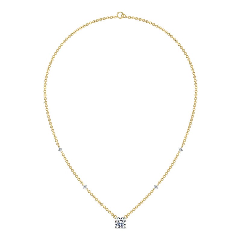 0.5 CT Solitaire Lab Grown Diamond Necklace