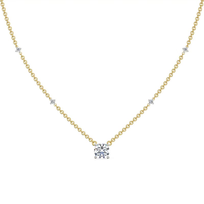 0.5 CT Solitaire Lab Grown Diamond Necklace