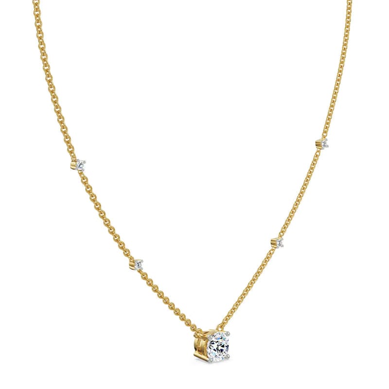 0.5 CT Solitaire Lab Grown Diamond Necklace