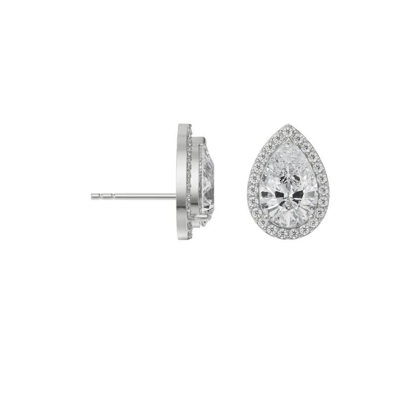 0.5 CT Solitaire Pear Lab Grown Diamond Earrings