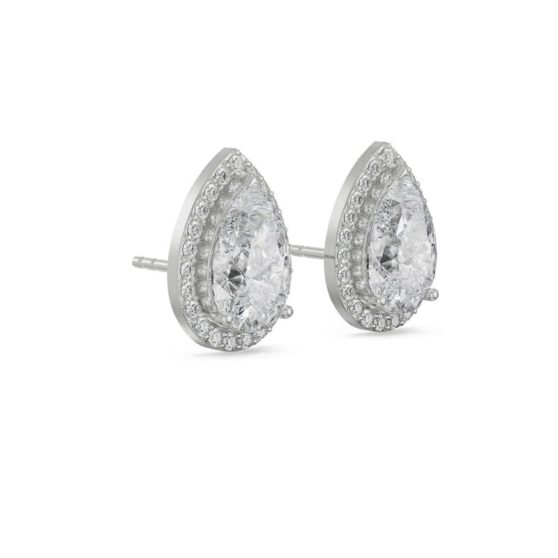 0.5 CT Solitaire Pear Lab Grown Diamond Earrings