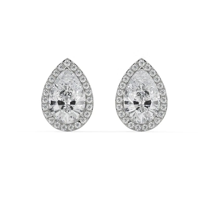 0.5 CT Solitaire Pear Lab Grown Diamond Earrings 9KT