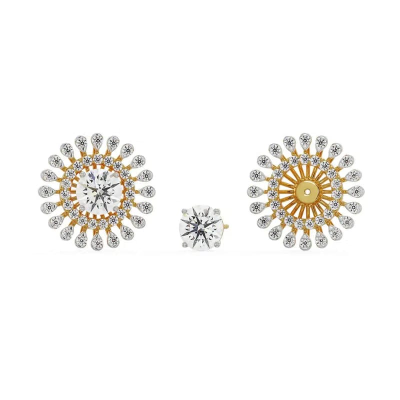 0.5 CT Sunflower Detachable Lab Diamond Studs